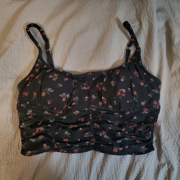 Gilly Hicks Mesh Bralette Orange Floral Detail - Picture 5 of 7